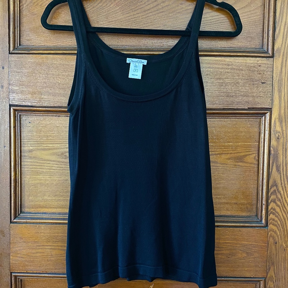 Oscar De La Renta Knit Tank 100% Silk Vintage